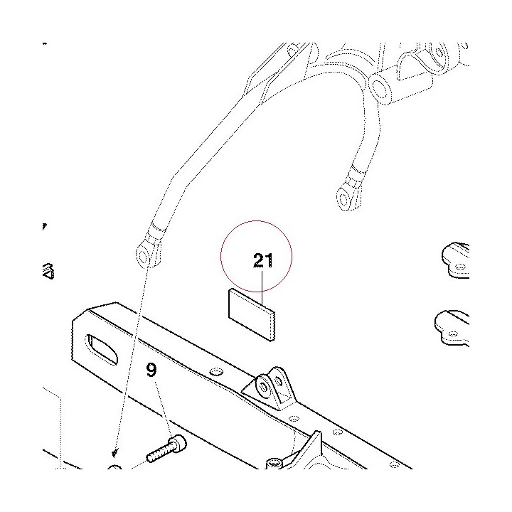 Sticker, adjusting chain 43312121B