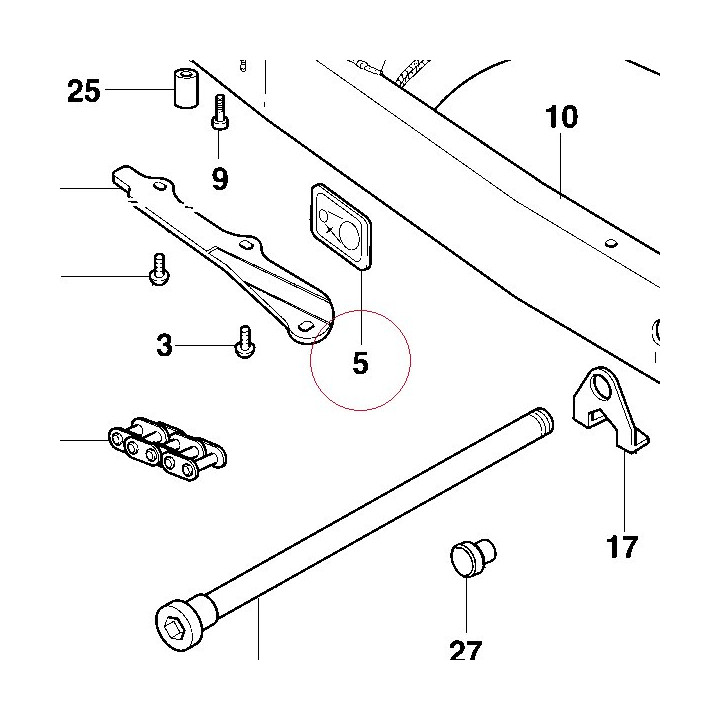 Sticker, adjusting chain 43312651B