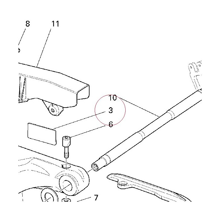 Sticker, adjusting chain 43313221A