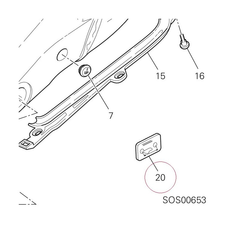 Sticker, adjusting chain 43313421A