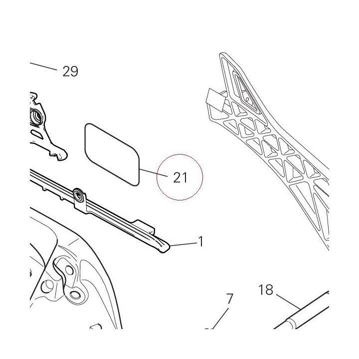 Sticker, adjusting chain 43313631B