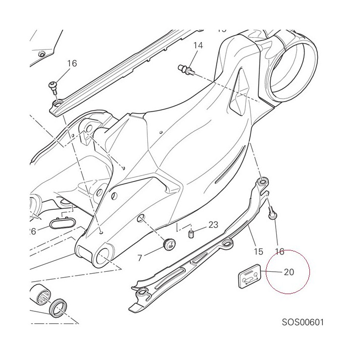 Chain adjustment sticker 43313711A