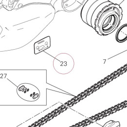 Chain adjustment sticker 43313751B
