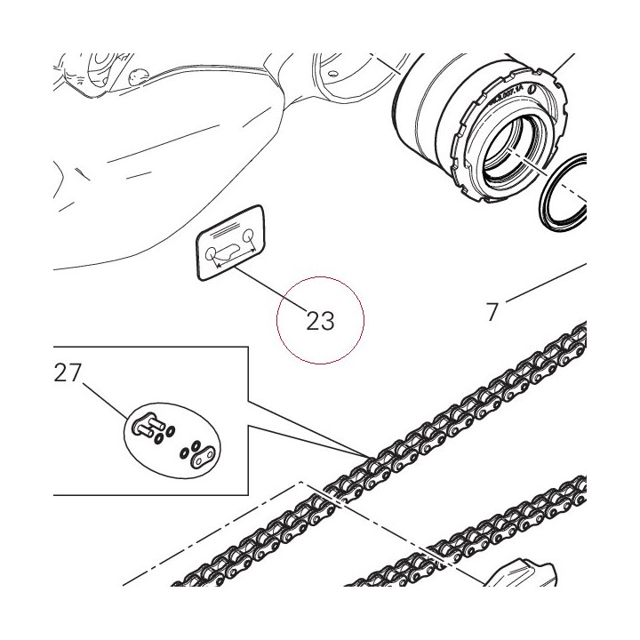 Chain adjustment sticker 43313751B