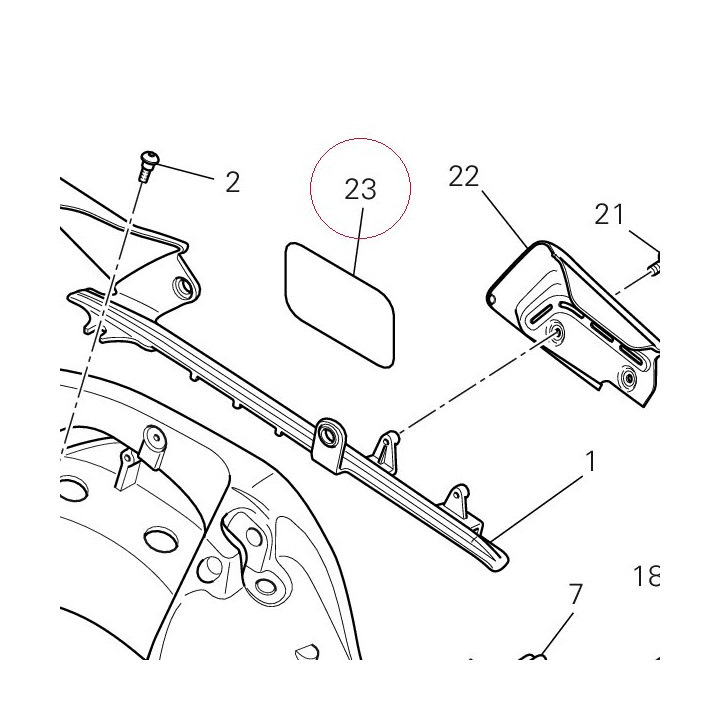 Chain adjustment sticker 43313801A