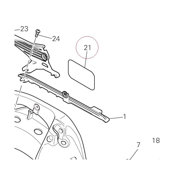 Chain adjustment sticker 43313801D