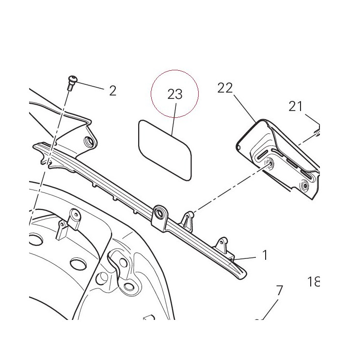 Chain adjustment sticker 43313802A