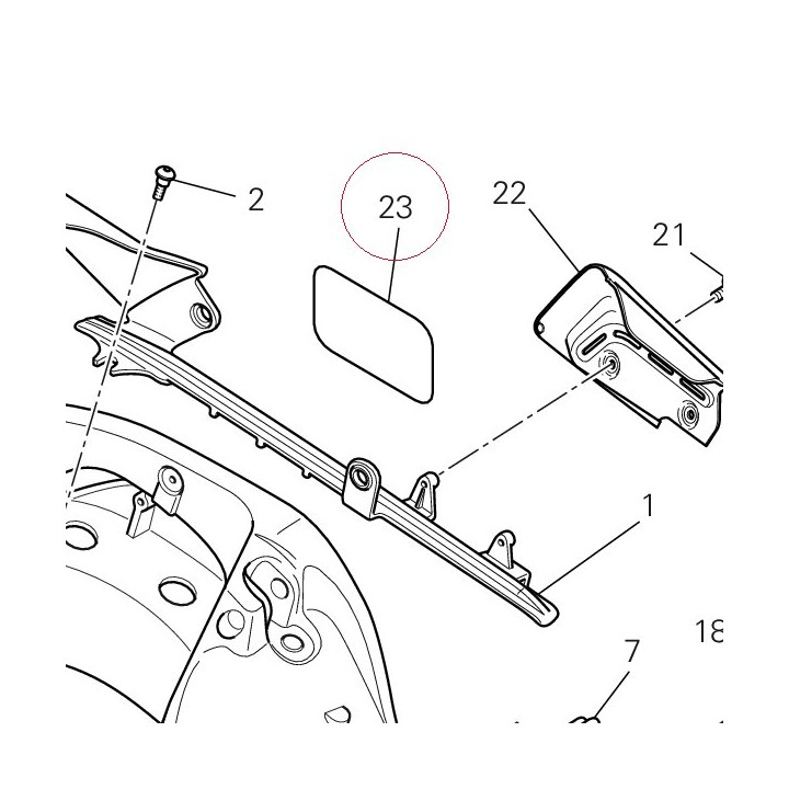 Chain adjustment sticker 43313821A