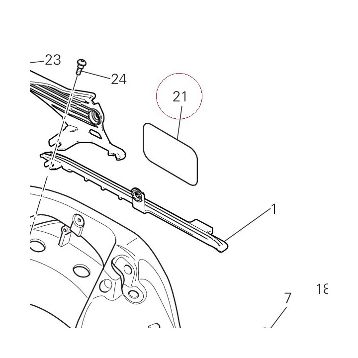 Chain adjustment sticker 43313821D