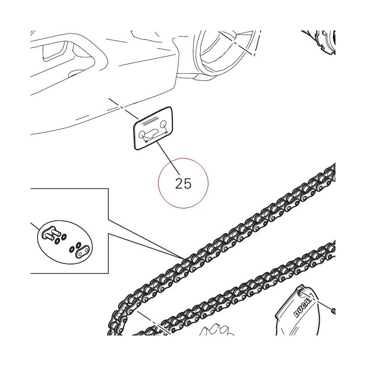 Chain adjustment sticker 43313961A