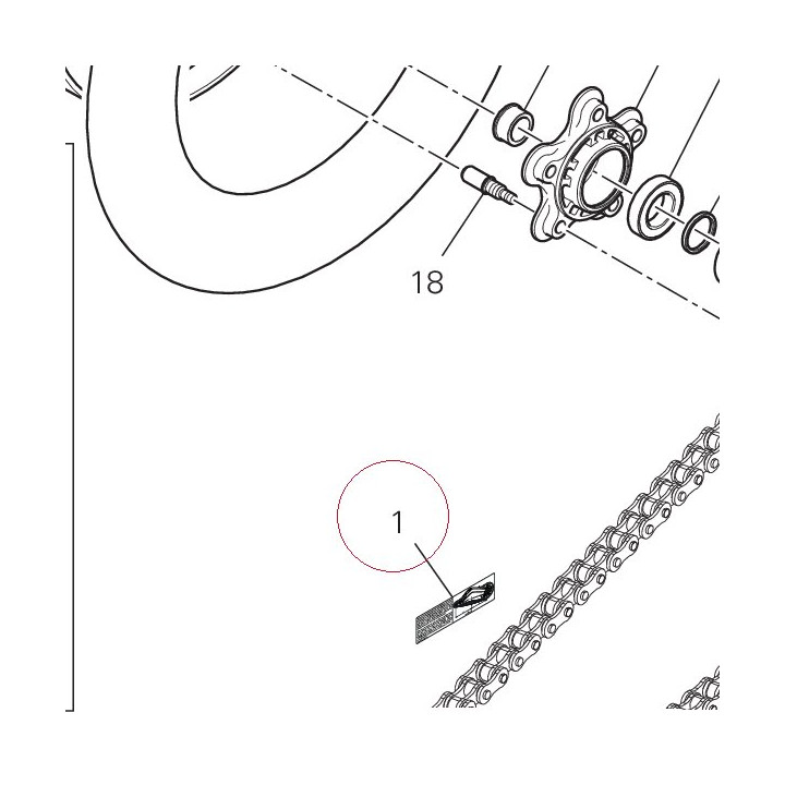 Chain adjustment sticker 43314091C