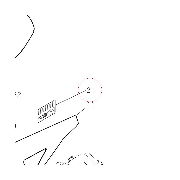 Chain adjustment sticker 43314323A