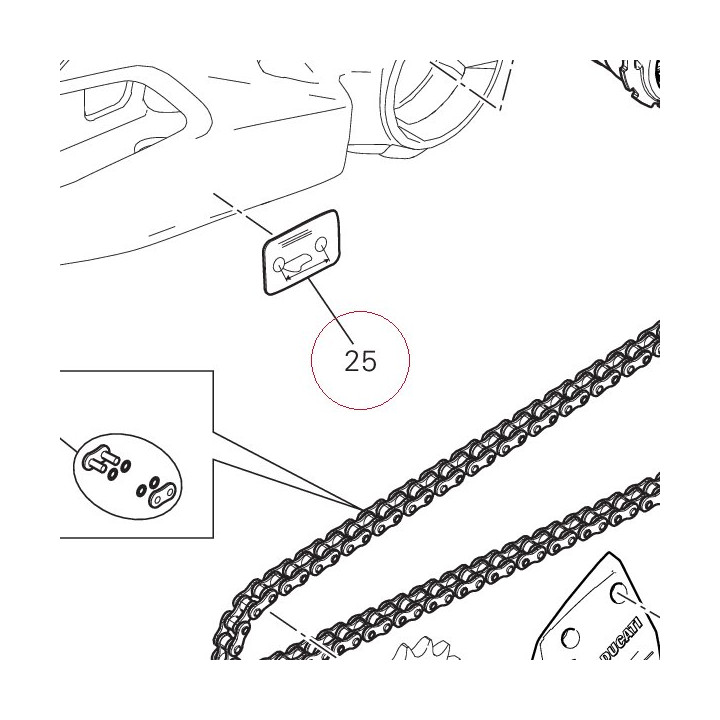 Chain adjustment sticker 43314461B