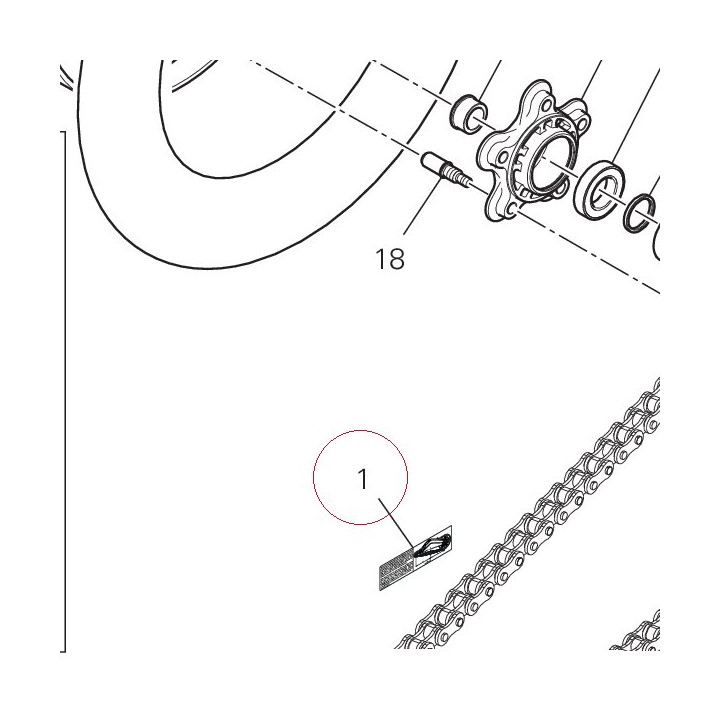 Chain adjustment sticker 43314502A