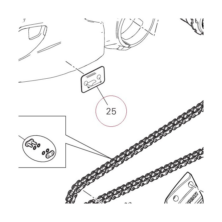 Chain adjustment sticker 43314541B