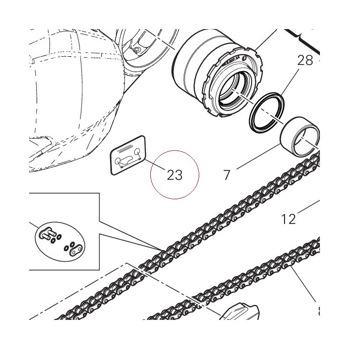 Chain adjustment sticker 43314552B