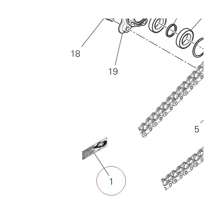Chain adjustment sticker 43314601C