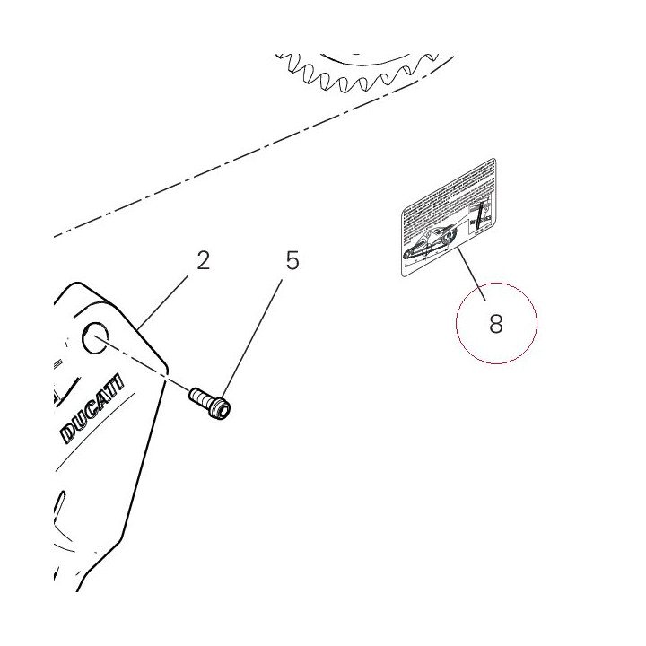 Chain adjustment sticker 43314671B