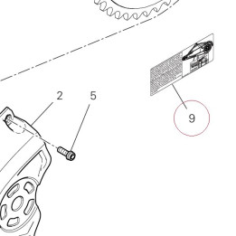 Chain adjustment sticker 43314741B