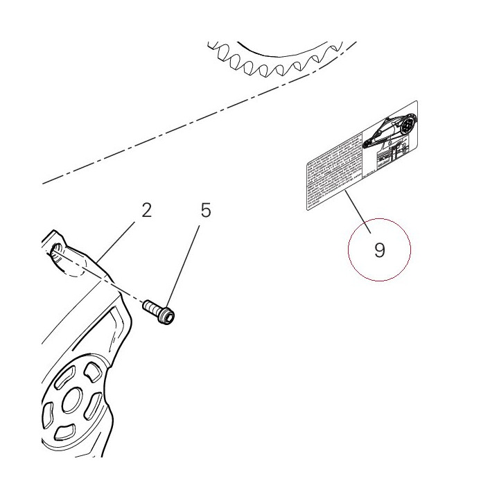 Chain adjustment sticker 43314741B