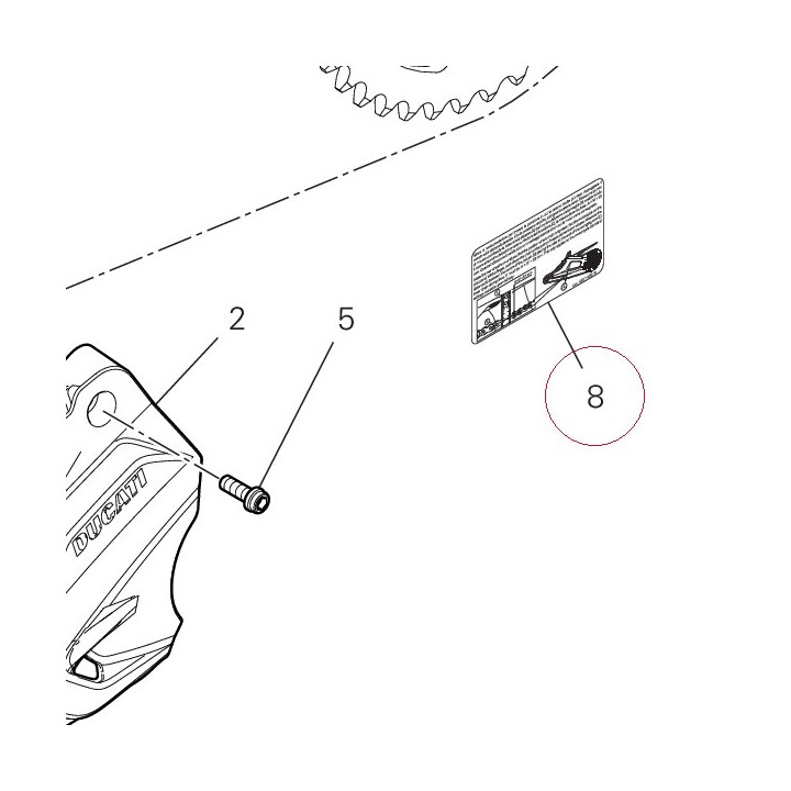 Chain adjustment sticker 43314991B