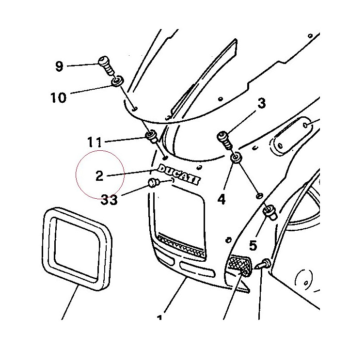 Emblem ducati 43410011A
