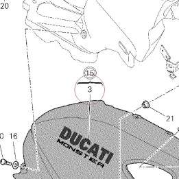 Emblem ducati 43510331AC