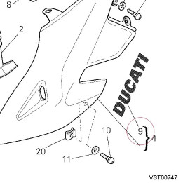 Emblem ducati light gray 43510971AA