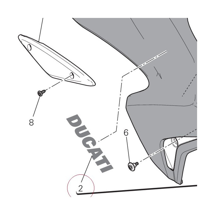 Sticker ducati for red 43513351A