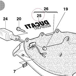 Graphic, right ducati 620 sport 43611241AA