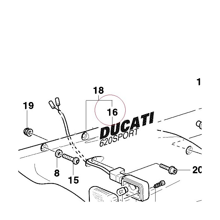 Graphic, left ducati 620 sport 43611371A