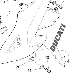 Emblem ducati 43611481AA