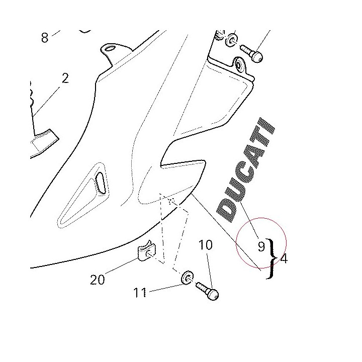Emblem ducati 43611481AA
