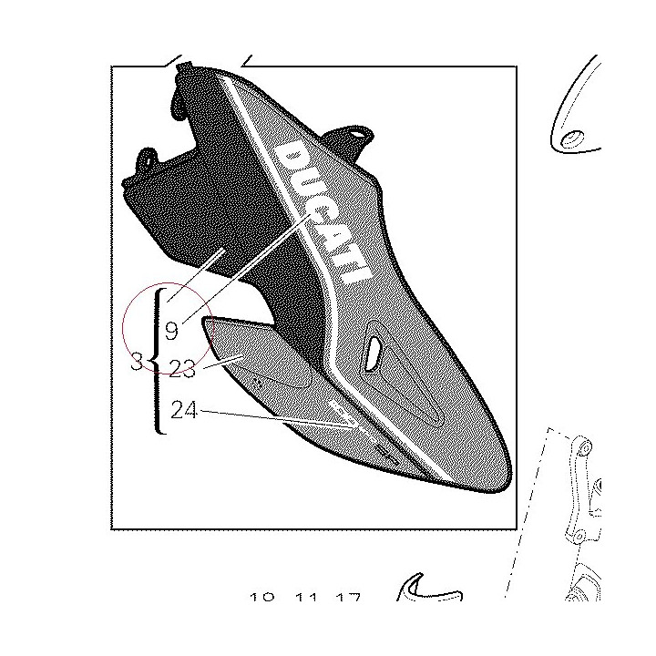 Emblem ducati 43611481AB