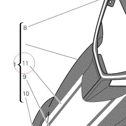 Emblem upper 43611714AW