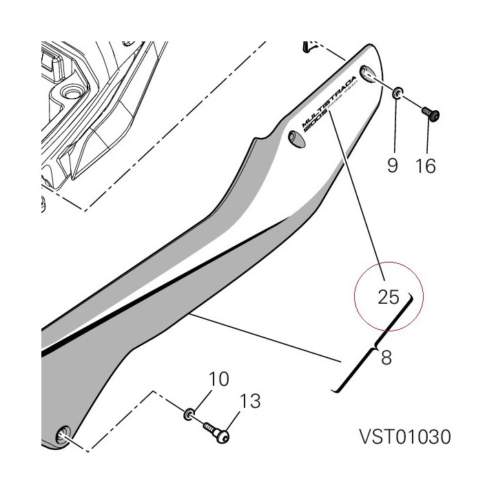 Emblem multistrada 1200 s pikes 43611911A