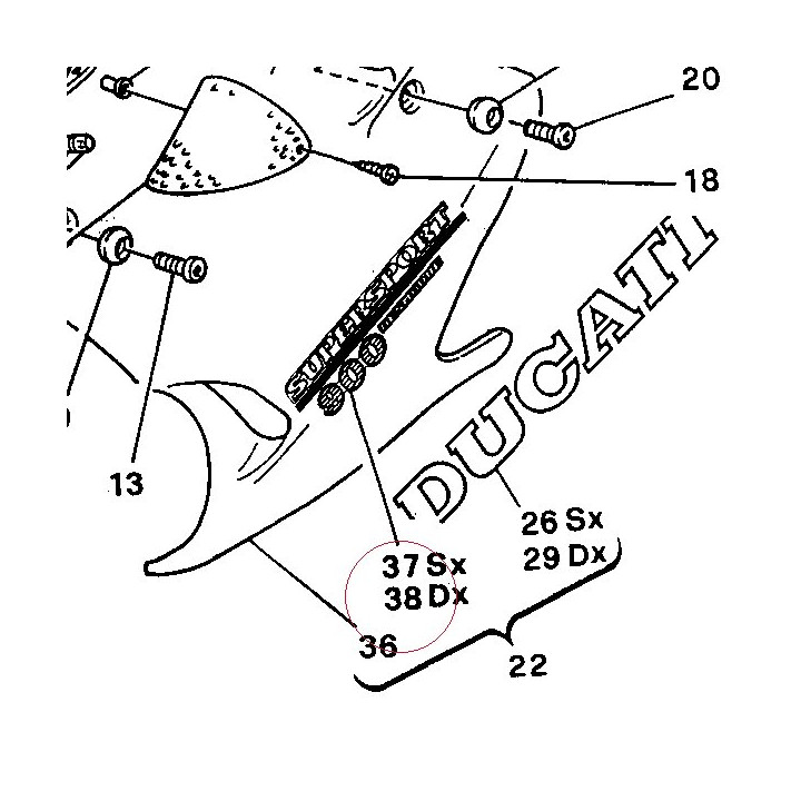 Right sticker supersport 43710921A
