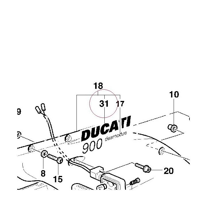 Graphic, left ducati 900 43711041AB