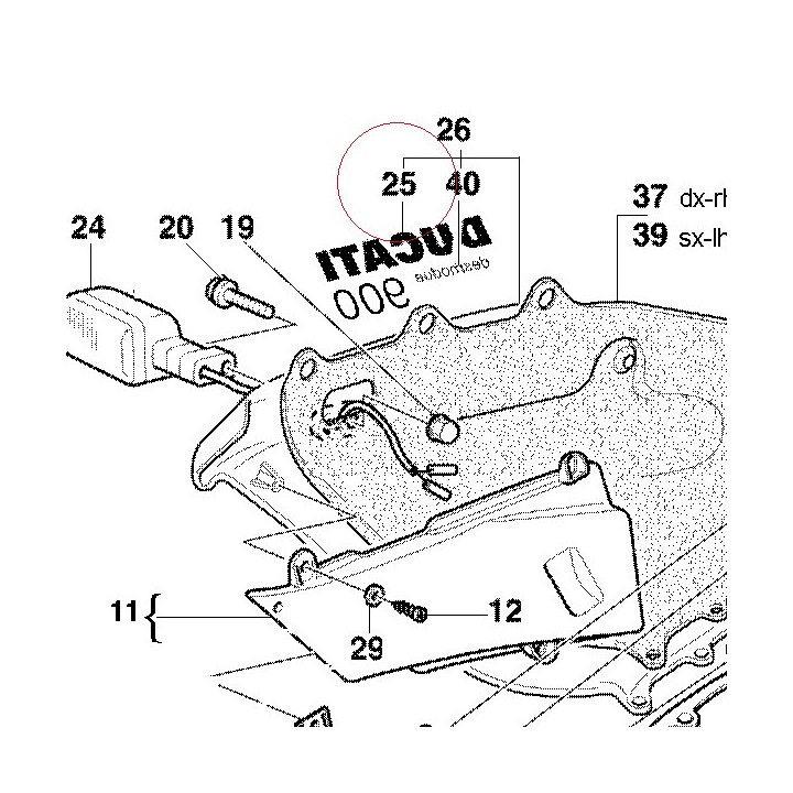 Graphic, right ducati 900 43711051AB