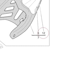 Strip white/red left 43711101AW