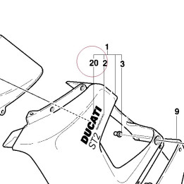 Graphic, left ducati ST2 43711111AA