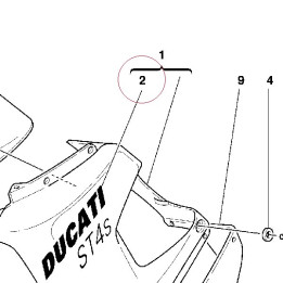Graphic, left ducati ST4S silver 43711121BA