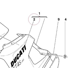 Graphic, left ducati ST4S ABS 43711221AB