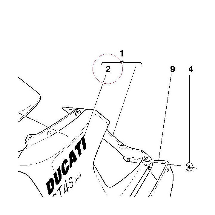 Graphic, left ducati ST4S ABS 43711221AB