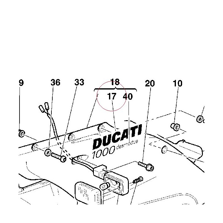 Graphic ducati 1000 silver 43711261AA