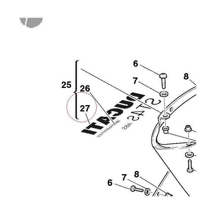 Graphic, right ducati ST4S ABS 43711291A