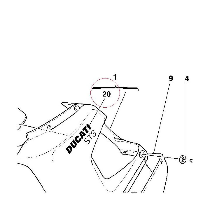 Graphic, left ducati ST3 43711361AB