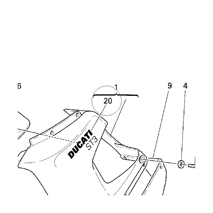 Graphic, left ducati ST3 43711361AG