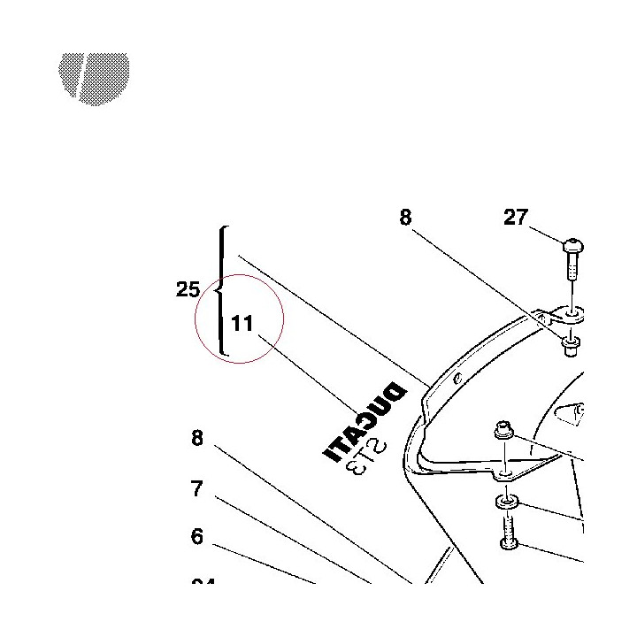 Graphic, right ducati ST3 43711371AB