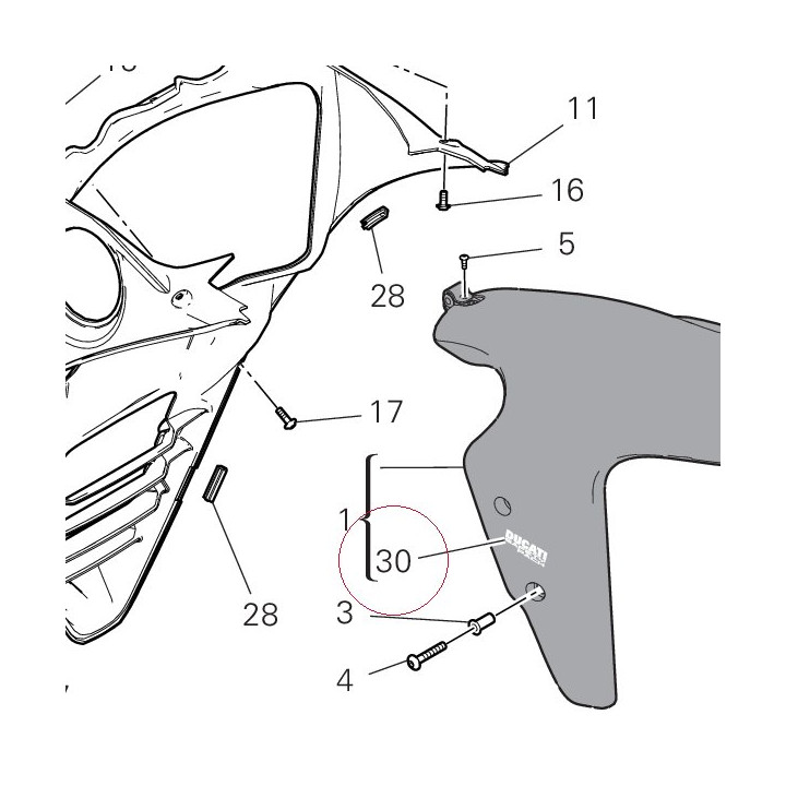 Right decal (ducati safety pack) 43713321A